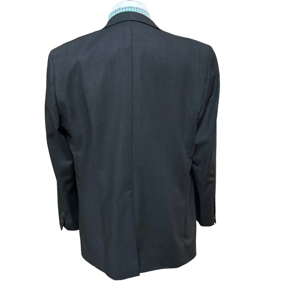 Pronto Uomo Mens Platinum Travel Two Button Performance Wool Blazer Jacket 44L‎